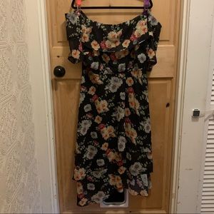 Floral off shoulder dress